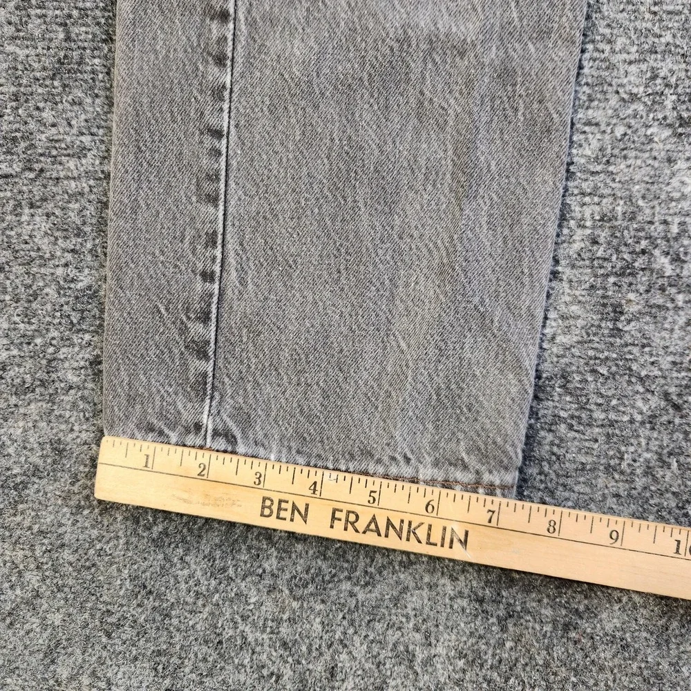 Vintage Levis 501 Jeans Mens 31x34 Gray Button Fly Straight Denim Casual USA 90s